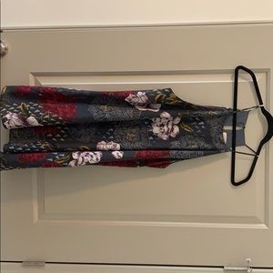 Grey Floral Print Francesca’s Dress